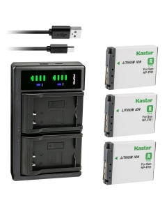 Kastar 3-Pack Battery and LTD2 USB Charger Replacement for Sony Cyber-Shot DSC-T30, Cyber-Shot DSC-T30/B, Cyber-Shot DSC-T30S, Cyber-Shot DSC-T50, Cyber-Shot DSC-T50/B, Cyber-Shot DSC-T50/R