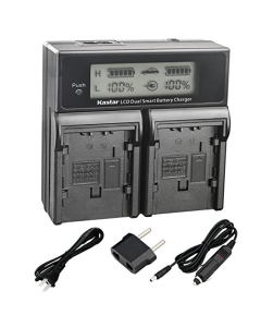 Kastar LCD Dual Fast Charger for Panasonic VW-VBG260 and AG-AC7, AG-AF100, AG-HMC40, AG-HMC80, AG-HMC150, HDC-HS250, HDC-HS300, HDC-HS700, HDC-SD600, SD700, HDC-SDT750, HDC-TM300, HDC-TM700, SDR-H80