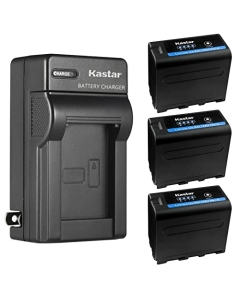 Kastar 3-Pack NP-F970PRO Battery 7.2V 8700mAh and AC Wall Charger Compatible with Son CCD-TR315 CCD-TR317 CCD-TR3000 CCD-TR3100 CCD-TR3200 CCD-TR3300 CCD-TR411 CCD-TR412 CCD-TR413 CCD-TR414 Camera