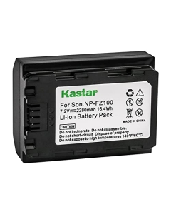 Kastar 1-Pack NP-FZ100 Rechargeable Li-ion Battery Replacement for Sony Alpha ZV-E1 Mirrorless Vlog Camera, Sony Alpha A6700 α6700 Hybrid Camera, Sony Alpha A7C II α7C II, Alpha A7CR α7CR Camera