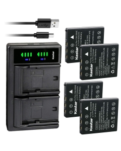 Kastar 4X Battery and LTD2 USB Charger Replacement for Panasonic CGA-S004, CGA-S004A, CGA-S004A/1B, CGA-S004E/1B, DMW-BCB7 Battery, Panasonic Lumix DMC-FX2 DMCMX2, Lumix DMC-FX7 DMCFX7 Digital Camera