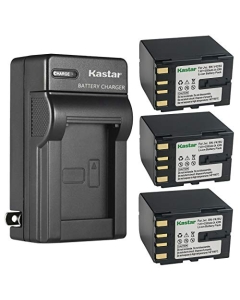 Kastar 3-Pack BN-V428 Battery and AC Wall Charger Replacement for JVC GR-DVL515, GR-DVL517, GR-DVL520, GR-DVL522, GR-DVL525, GR-DVL555, GR-DVL557, GR-DVL567, GR-DVL600, GR-DVL607, GR-DVL610, GR-DVL700