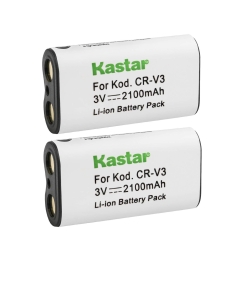 Kastar CR-V3 Battery 2-Pack Replacement for PowerShot A60 70 75 300, Coolpix 600 700 800 950 990 2100 2200 3100 3200, Dig Max