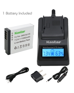 Kastar Ultra Fast Charger(3X Faster) Kit and Battery (1-Pack) for Panasonic DMW-BLH7 DMW-BLH7E DMW-BLH7PP Work with Panasonic Lumix DMC-GM1 DMC-GM1K DMC-GM5 DMC-GF7 Cameras