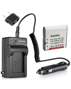 Kastar CNP-40 Battery (1-Pack) and Charger Kit for Kodak LB-060 AZ521 AZ361 AZ501 AZ522 AZ362 AZ526, HP D3500 SKL-60 V5060H V5061U Cameras and SUN06 YCO6 Full HD Portable Camcorders