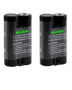 Kastar 2-Pack KAA2HR Battery Replacement for Panasonic Palmcam PV-DC1000, Palmcam PV-DC1080, PV-DC1580, D-220, D-223, D-321, D-4215P, Discman ESP, D-421SP