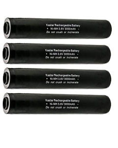 Kastar 4-Pack Ni-MH 3.6V 3000mAh Battery Replacement for Streamlight-Maglight Pelican M9, Stinger HP, Stinger XT, Stinger XT HP, Stinger LED, Stinger LED HP, Polystinger, MagLit 75175, 75375
