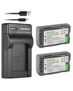 Kastar Battery (X2) & Slim USB Charger for Panasonic CGR-D08 D08S CGR-D14 CGR-D16 D16S CGR-D28 D28S, CGR-D120 CGR-D210 CGR-D220 CGR-D320 & AG Series AJ-PCS060G DZ-MX5000 NV Series PV Series VDR-M20