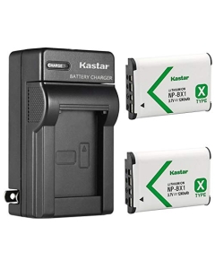 Kastar 2-Pack NP-BX1 Battery and AC Wall Charger Replacement for Sony NP-BX1, Type X, X-Series Rechargeable Battery Pack, Sony BC-CSX, BC-CSXB, BC-TRX, Acc-TRBX Charger, Sony DSC-RX1, DSC-RX100 ZV-1