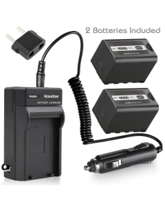 Kastar Battery 2x + Charger for Panasonic AG-VBR59 AG-VBR89G AG-VBR118G AG-BRD50 AG-B23 & AG-DVX200 AG-AC8 AG-AC90A AG-DVC30 AG-HPX250 HPX255 HVX201 AJ-PX230 AJ-PX270 AJ-PX298 AJ-PG50 HC-MDH2 HC-X1000