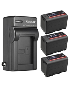 Kastar 3-Pack BP-950G Pro Battery and AC Wall Charger Replacement for Canon UC-X2 UC-X2Hi UC-X30 UC-X30Hi UC-X40 UC-X40Hi UC-X45 UC-X50 UC-X55 V40 V40Hi V50Hi V60Hi V65Hi V72 V75Hi Camera