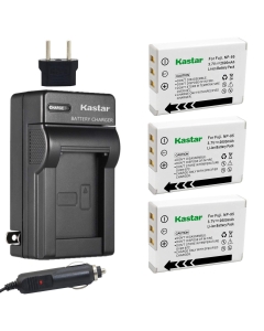 Kastar Battery (3-Pack) + Charger for Fujifilm NP-95 & Finepix F30, Finepix F31FD, Finepix Real 3D W1, Finepix X30, Finepix X100, Finepix X100T, Finepix X100LE, Finepix X100S, Finepix X-S1 Cameras