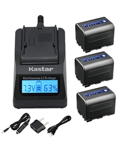 Kastar Ultra Fast Charger and Battery Replacement for Sony NP-QM71D NP-QM71 TRV265 TRV270 TRV280 TRV285 TRV300 TRV325 TRV330 TRV340 TRV345 TRV345 TRV350 TRV351 TRV355 TRV360 TRV361 TRV430 TRV460