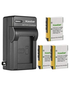 Kastar 3-Pack KLIC-7002 Battery and AC Wall Charger Replacement for Kodak KLIC-7002 K7002 Battery, Kodak EasyShare V530, EasyShare V603, EasyShare V530 Zoom, EasyShare V603 Zoom Camera