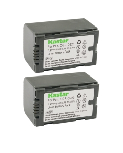 Kastar 2-Pack CGR-D16 Battery Replacement for Panasonic PV-GS15, PV-GS16, PV-BP8, PV-D401, PV-VM202, DZ-MX5000, VDR-M10, VDR-M20, AJ-PCS060G(Portable Hard Disk) Camera