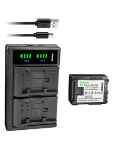 Kastar 1-Pack BP-808 Battery and LTD2 USB Charger Replacement for Canon VIXIA HF M400, VIXIA HF M406, VIXIA HF S10, VIXIA HF S11, VIXIA HF S20, VIXIA HF S21, VIXIA HF S30, VIXIA HF S100, VIXIA HF S200