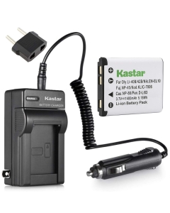 Kastar Compatible Battery 1x and Charger Replacement for Olympus LI-42B LI-40B, Fujifilm NP-45, Nikon EN-EL10, Kodak KLIC-7006 K7006, Casio NP-80 CNP80, Pentax D-Li63, D-Li108, Ricoh DS-6365 Battery