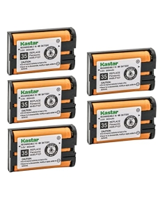 Kastar 5-Pack HHR-P107A Battery Replacement for Panasonic KX-TG3021-07 KX-TG3021-08 KX-TG3021-09 KX-TG3021-10 KX-TG3021-11 KX-TG3021-12 KX-TG3024 KXTG3024 KX-TG3024S KXTG3024S Home Handset Phone