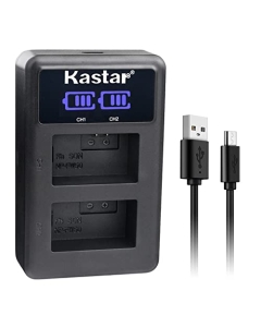 Kastar NP-FW50 LED2 USB Battery Charger Compatible with Sony NP-FW50, W Series Battery, Sony BC-VW1, BC-TRW Charger, VG-C1EM, VG-C2EM Grip, Sony ZV-E10, Alpha a6500, a6300, a6000 Camera