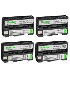 Kastar Battery 4-Pack for Sony NP-FS11 NP-F10 and CCD-CR1 CCD-CR5 DCR-PC1 DCR-PC2 DCR-PC3 DCR-PC4 DCR-PC5 DCR-TRV1VE Cybershot DSC-F505 DSC-F505V DSC-F55 DSC-F55V DSC-P1 DSC-P20 DSC-P30 DSC-P50