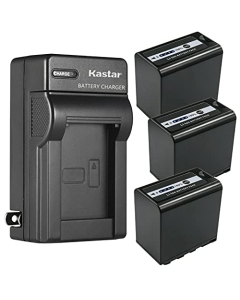 Kastar 3-Pack AG-VBR89G Battery and AC Wall Charger Replacement for Panasonic HC-X2 4K Camcorder, Panasonic HC-X20 4K Mobile Camcorder