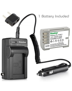 Kastar Battery (1-Pack) and Charger Kit for Olympus BLM-5, PS-BLM5 Work with Olympus C-8080 C-7070 C-5060 E1 E3 E5 E300 E330 E500 E510 E520 Digital Cameras