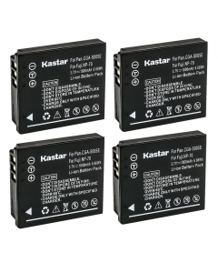 Kastar 4-Pack CGA-S005 Battery Replacement for Panasonic Lumix DMC- FX07, Lumix DMC- FX10, Lumix DMC- FX100, Lumix DMC- FX12, Lumix DMC- FX150, Lumix DMC- FX180, Lumix DMC- FX3, Lumix DMC- FX50 Camera