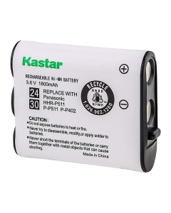 Kastar HHR-P511 / HHR-P402 Battery (1-Pack), Type 24/30 NI-MH Rechargeable Cordless Telephone Battery 3.6V 1800mAh, Replacement for Panasonic HHR-P511, HHR-P402, P-P511, P-P511A, HHR-P402A