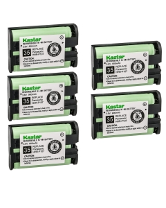 Kastar HHR-P107 Battery (5-Pack), Type 35, NI-MH Battery 3.6V 900mAh, Replacement for Panasonic HHR-P107, HHR-P107A, HHR-P107A/1B, BB-GT1500, BB-GT1540, BB-GT1540B, BB-GTA150, BB-GTA150B, BB-GT1500B