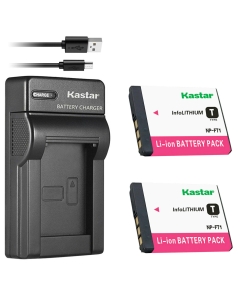 Kastar 2-Pack NP-FT1 Battery and Slim USB Charger Replacement for Sony Cyber-Shot DSC-T11, Cyber-Shot DSC-T33, Cyber-Shot DSC-L1, Cyber-Shot DSC-L1/B, Cyber-Shot DSC-L1/L, Cyber-Shot DSC-L1/LJ Camera