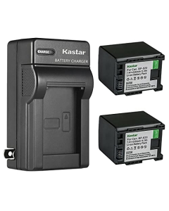 Kastar 2-Pack Battery and AC Wall Charger Replacement for Canon BP-820 BP820, BP-828 BP828 Battery, Canon CG-800 CG800 Charger, Canon XF400, XF405, XA10, XA11, XA15, XA20, XA25, XA30, XA35 Camera