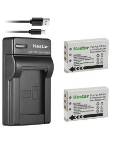 Kastar Battery (X2) & Slim USB Charger Replacement for Fujifilm FNP95, NP95, NP-95 and Finepix F30, F31FD, Real 3D W1, X30, X100, X100T, X100LE, X100S, X-S1 and DB-90, GXR, GXR Mount A12, GXR P10