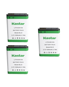 Kastar 3-Pack BL22 3.7V 1000mAh Li-Ion Battery Replacement for Retevis BL19 BL22 RT22 RT22S RT15 RT19 RT619 RT622 Two Way Radio