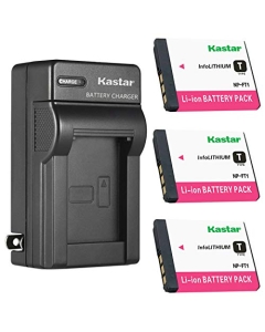 Kastar 3-Pack Battery and AC Wall Charger Replacement for Sony Cyber-Shot DSC-T5/B, Cyber-Shot DSC-T5/N, Cyber-Shot DSC-T5/R, Cyber-Shot DSC-T9, Cyber-Shot DSC-T10, DSC-T10/B, DSC-T10/P Cameras