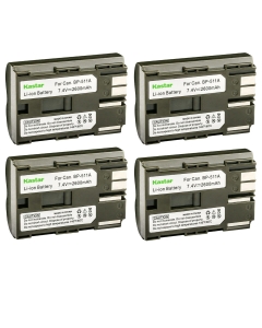 Kastar 4-Pack BP-511 Battery Replacement for Canon DM-FV400 FV400, DM-FVM1 FVM1, DM-FVM10 FVM10, IXY DVM, DM-MVX1i MVX1i, DM-MVX2i MVX2i, DM-MVX3i MVX3i, DM-MVX100i MVX100i, DM-MVX150i MVX150i Camera