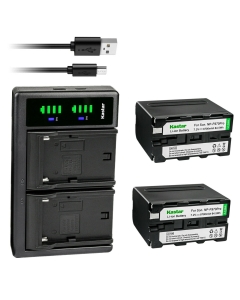 Kastar 2-Pack NP-F970PRO Battery and LTD2 USB Charger Compatible with CCD-TRV300 CCD-TRV3000 CCD-TRV315 CCD-TRV35 CCD-TRV36 CCD-TRV37 CCD-TRV4 CCD-TRV41 CCD-TRV43 CCD-TRV45 CCD-TRV46 Camera