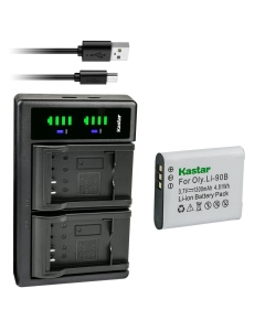 Kastar DB-110 Battery 1-Pack and LTD2 USB Charger Replacement for Ricoh Theta M15 360 Spherical Camera, Ricoh Theta S 360 Spherical Camera, Ricoh Theta SC 360°, Ricoh Theta SC2 360 Spherical Camera