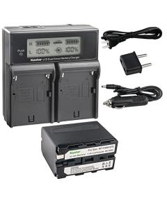 Kastar 1-Pack NP-F970 Battery and CH04 Dual Fast Charger Compatible with Sony CCD-TR845 CCD-TR87 CCD-TR8E CCD-TR910 CCD-TR913 CCD-TR917 CCD-TR918 CCD-TR930 CCD-TR940 CCD-TR950 CCD-TR97 Camera