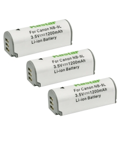 Kastar 3-Pack NB-9L Battery 3.5V 1200mAh Replacement for Canon PowerShot N, PowerShot N2, Powershot ELPH 510 HS, Powershot ELPH 520 HS, Powershot ELPH 530 HS, Powershot SD4500 is Camera