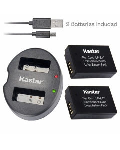 Kastar Battery (X2) & Dual USB Charger for LP-E17, LC-E17, LC-E17C and EOS M3, EOS Rebel T6i, EOS Rebel T6s, EOS 750D, EOS 760D, EOS 8000D, Kiss X8i Camera