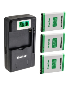 Kastar 3-Pack BL-5B Battery and Smart LCD Charger Replacement for Nok 2610, 3220, 3230, 5070, 5140, 5140i, 5200, 5208, 5300, 5300 XpressMusic, 5320 XpressMusic, 5500, 5500 Sport, 6020, 6021, 6060