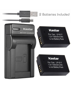 Kastar Battery (X2) & Slim USB Charger for Canon LP-E17, LC-E17, LC-E17C and Canon EOS M3, EOS Rebel T6i, EOS Rebel T6s, EOS 750D, EOS 760D, EOS 8000D, Kiss X8i Camera