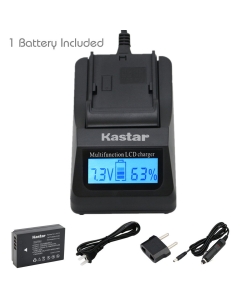 Kastar Ultra Fast Charger Kit and Battery (1-Pack) for Canon LP-E12 Work with Canon EOS M, EOS Rebel SL1, EOS 100D Cameras [Over 3X Faster Than a Normal Charger with Portable USB Charge Function]