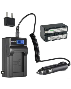 Kastar 1-Pack NP-F770 Battery and LCD AC Charger Compatible with NEX-EA50M NEX-FS100 NEX-FS700R NEX-FS700RH FDR-AX1 PXW-Z100 PXW-Z150 CCD-RV100 CCD-RV200 CCD-SC5 CCD-SC6 CCD-SC7 CCD-SC8 CCD-SC9
