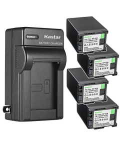 Kastar 4-Pack Battery and AC Wall Charger Replacement for Canon BP-820 BP820, BP-828 BP828 Battery, Canon CG-800 CG800 Charger, Canon XF400, XF405, XA10, XA11, XA15, XA20 Camera