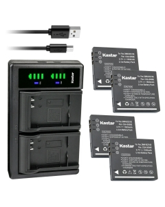 Kastar 4-Pack Battery and LTD2 USB Charger Replacement for Ricoh DB-70 Battery, Ricoh BJ-7 Charger, RICOH CX1, CX2, Caplio R6, Caplio R7, Caplio R8, Caplio R10 Cameras