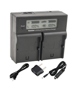 Kastar LCD Dual Smart Fast Charger for Sony NP-F330 NP-F550 NP-F570 and CCD-RV100 CCD-RV200 CCD-SC5 CCD-SC9 CCD-TR1 CCD-TR940 CCD-TR917 Camera CN-126 CN-160 CN-216 CN-304 YN 300 VL600 LED Video Light