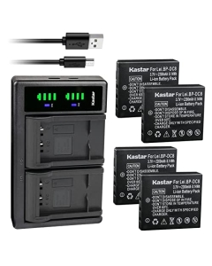 Kastar 4-Pack Battery and LTD2 USB Charger Compatible with Leica 18706, EA-DC-8, BP-DC8, BPDC8, BP-DC8E BPDC8E Battery, Leica Mini-M, Leica X Vario, Leica X1, Leica X2, Leica X-U (Typ 113) Cameras