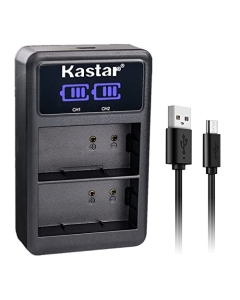 Kastar LED2 USB Battery Charger Compatible with Panasonic DMW-BLJ31, DMW-BLJ31e Battery, Panasonic LUMIX S1, LUMIX S1R, LUMIX S1H, DMW-BGS1R, LUMIX S Series Full-Frame Mirrorless Cameras