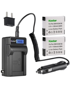 Kastar 2-Pack DMW-BCM13 Battery and LCD AC Charger Compatible with Panasonic DMW-BCM13, DMW-BCM13E, DMW-BCM13PP Battery, Panasonic VSK0800, VSK0801 Charger, Panasonic DMC-FT7 LZ40 ZS27 ZS30 ZS35 ZS100
